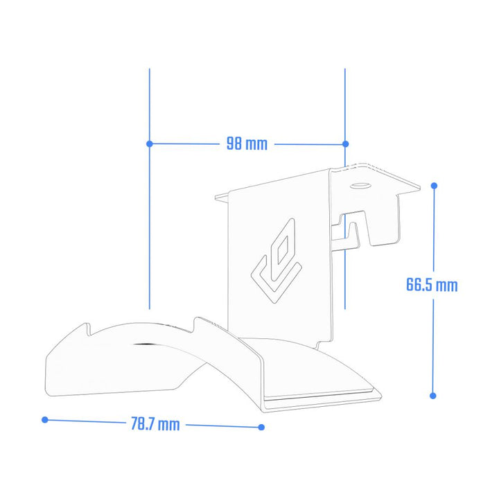 Dezctop Headphone Holder (White)-Addice Inc