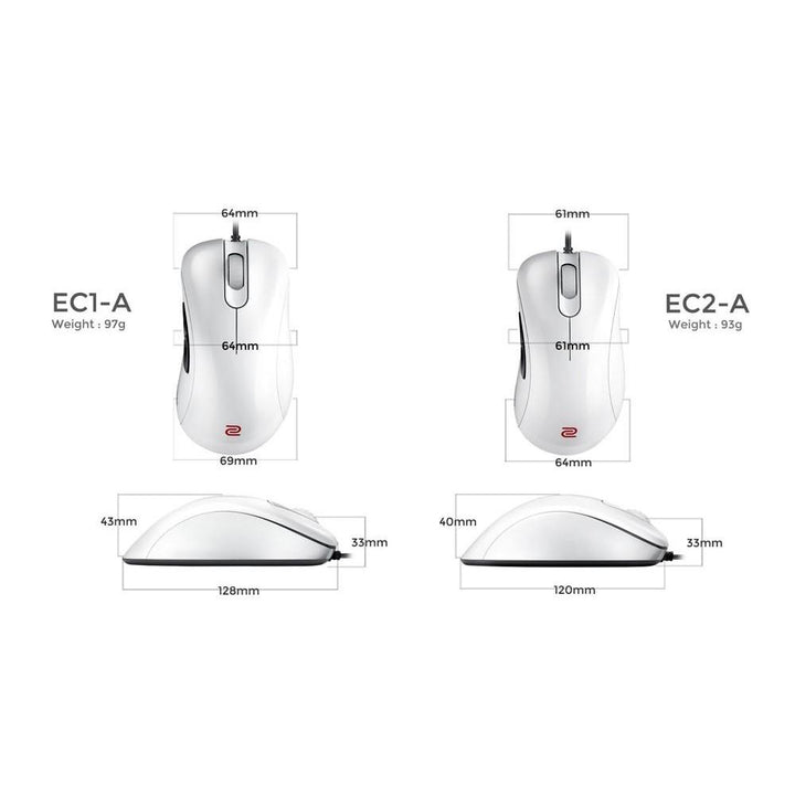 ZOWIE EC2-A e-Sports Mouse White Special Edition-Addice Inc